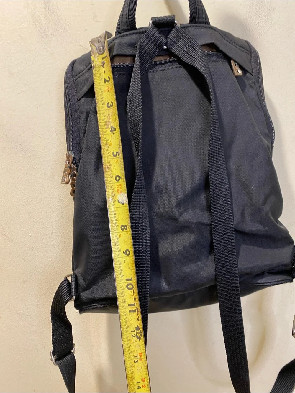BOGNER Handmade Black Compact Nylon Backpack